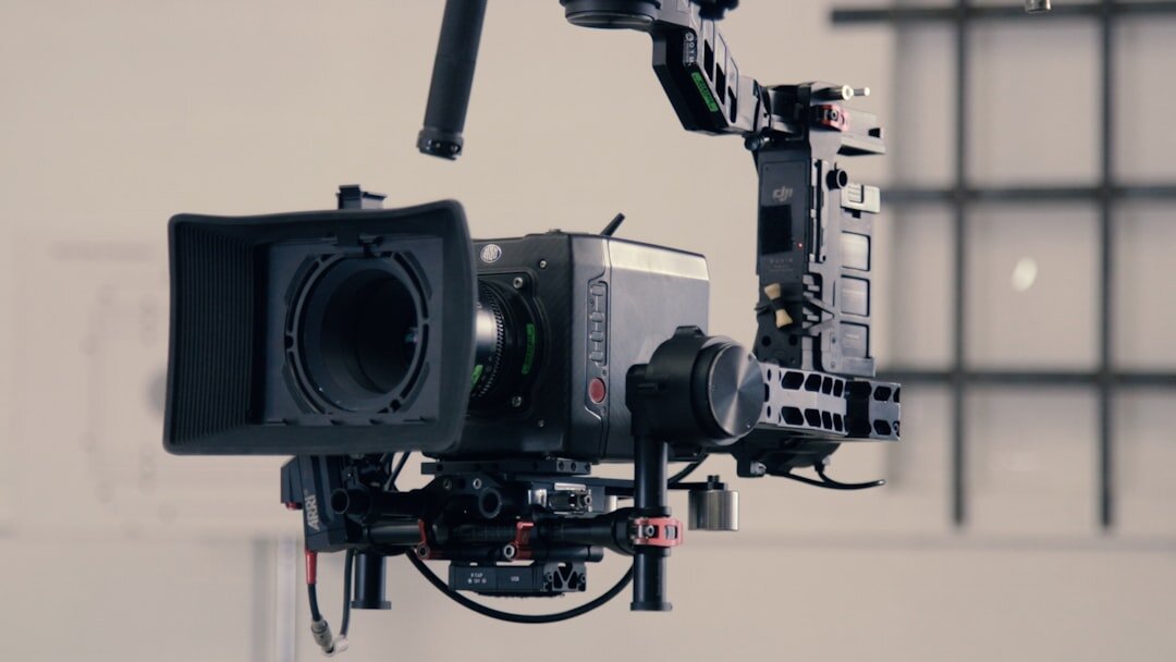 Professional broadcast camera equipment on tripod